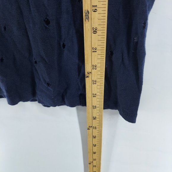 IRO clay women's navy  Distressed Linen T-Shirt XS - Picture 8 of 9
